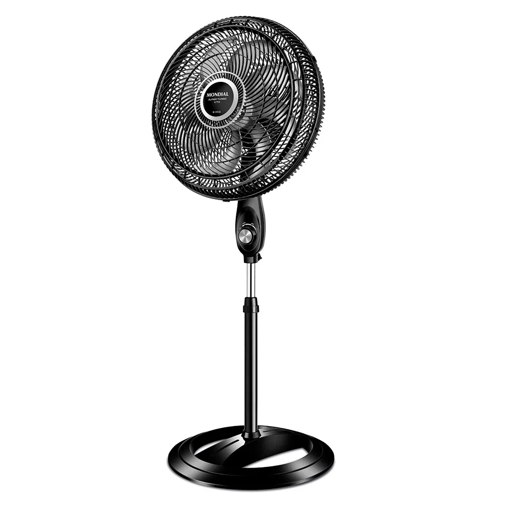 Ventilador Coluna com 8 Pás Preto e Cinza 40CM - VTX-40C-8P - Mondial