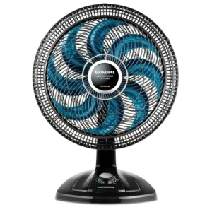 Ventilador de Mesa 40cm 8 Pás e 3 Velocidades Preto e Azul VTX-40-CHROME Mondial