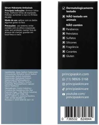 PRINCIPIA, Sérum 2% Ácidos Hialurônicos + Vitamina B5 AH-2- Hidratante Antissinais com 30ml - Image 3