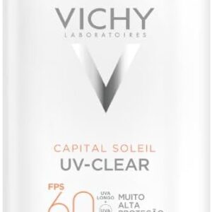 Vichy, Capital Soleil UV-Clear, Protetor Solar Facial, Sem Cor, FPS60, 40G