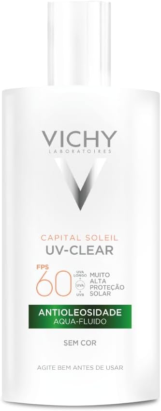 Vichy, Capital Soleil UV-Clear, Protetor Solar Facial, Sem Cor, FPS60, 40G
