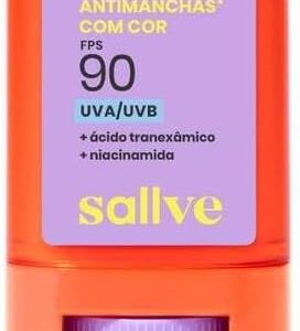 Sallve Protetor Solar Bastão Antimachas FPS 90 com Cor 5-15g