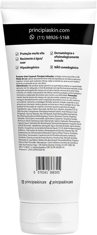 PRINCIPIA, Protetor Solar Corporal FPS 99,PS-03 com 200ml - Image 2