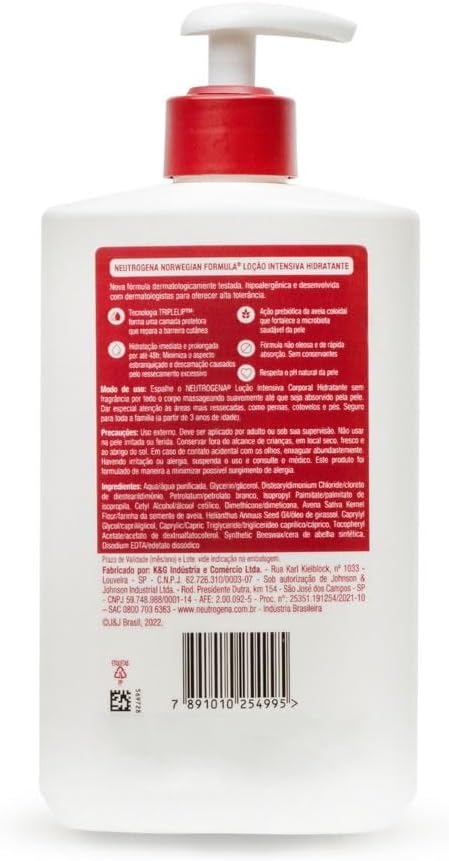 Neutrogena Hidratante Corporal Intensivo Norwegian, Sem Fragrância, 400ml - Image 3