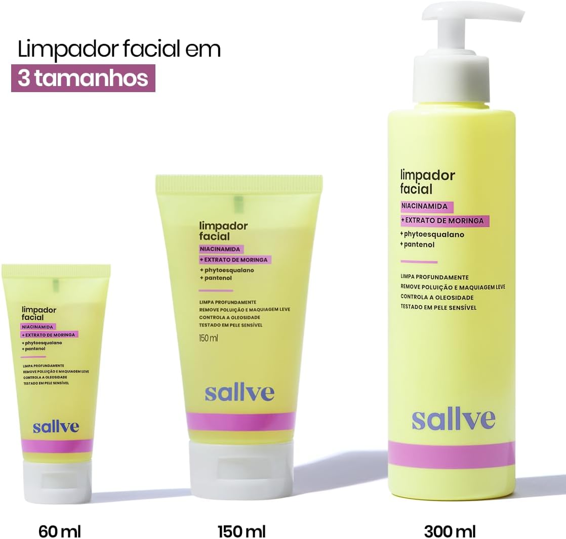 Sallve Limpador Facial 300Ml - Niacinamida Extrato De Moringa - Image 7