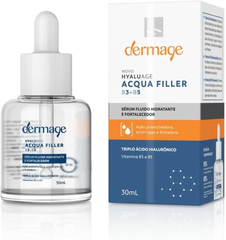 Sérum Fluido Hidratante e Fortalecedor Dermage Hyaluage Acqua Filler B3 + B5 (30ml) - Image 2