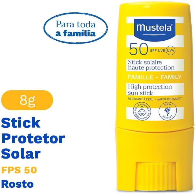 Mustela Protetor Solar Stick FPS 50 9ml - Filtro solar facial bastão - Image 2