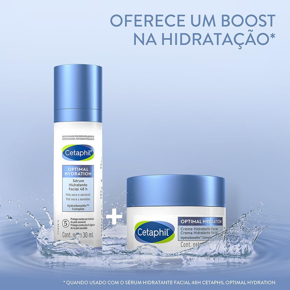 Cetaphil Optimal Hydration Creme Hidratante Facial Com Ácido Hialurônico 48g - Image 6
