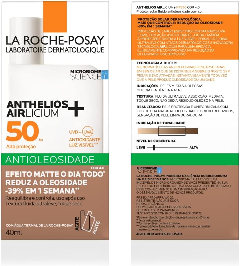 La Roche-Posay, Anthelios Airlicium, Protetor Solar Facial Antioleosidade com cor, 40g - Image 17