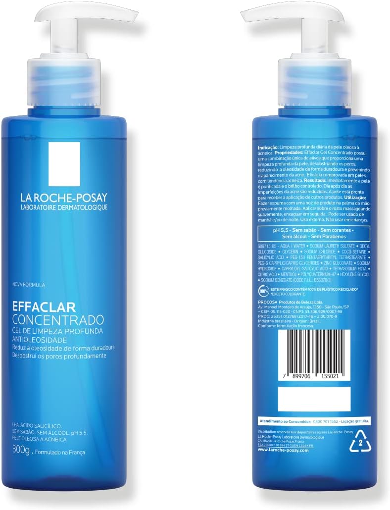 La Roche-Posay Effaclar Gel de Limpeza Facial Antiacne Concentrado com Ácido Salicílico, Zinco e LHA, 300ml - Image 10
