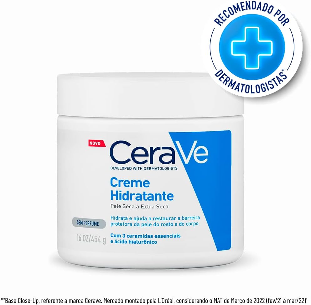 CeraVe Creme Hidratante Corporal, com 3 Ceramidas Essenciais e Ácido Hialurônico, 453g - Image 2