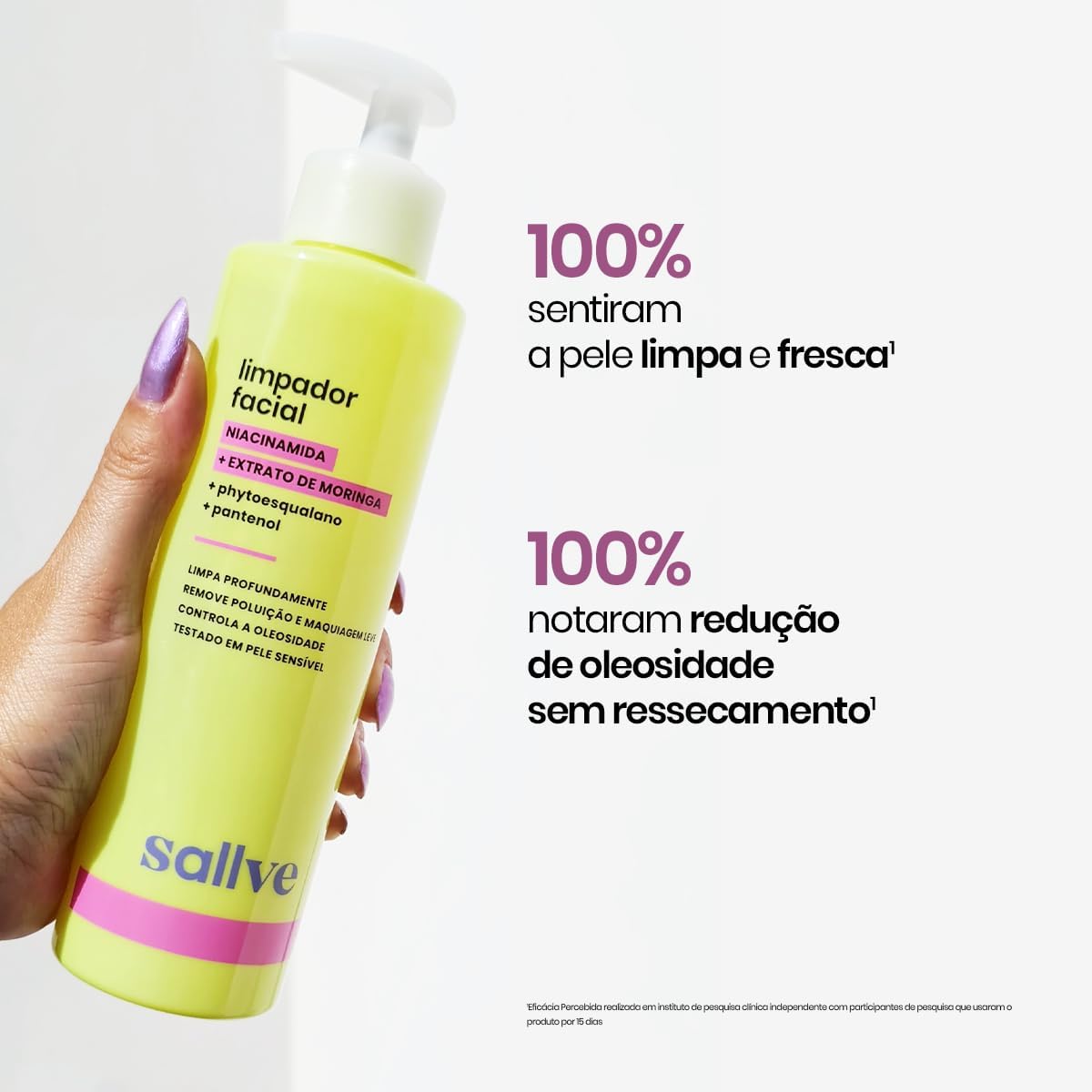 Sallve Limpador Facial 300Ml - Niacinamida Extrato De Moringa - Image 4