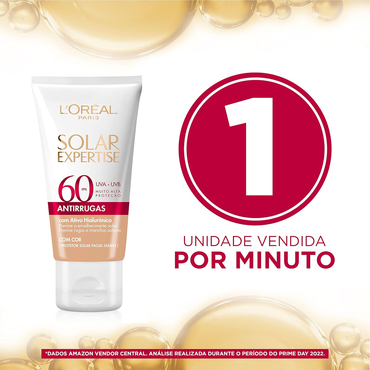 Protetor Solar Facial L'Oréal Paris Solar Expertise Antirrugas Fps 60, 40G - Image 2