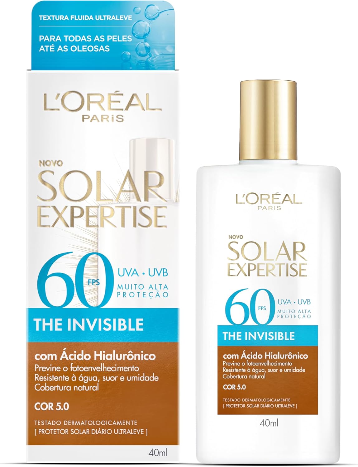 L'Oréal Paris Solar Expertise, Protetor Solar Facial The Invisible Fluido FPS60, 40g - Image 17