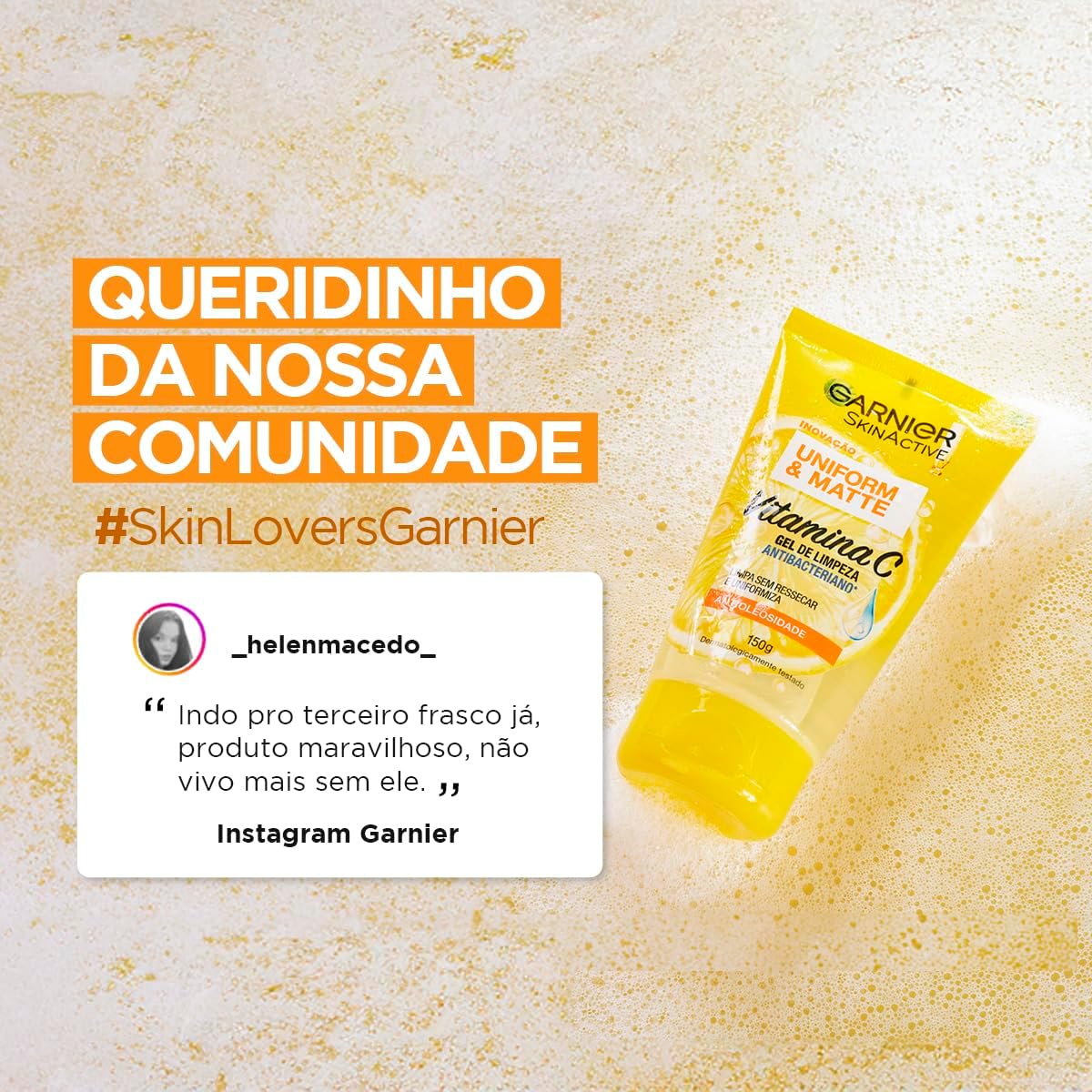 Gel de Limpeza Facial Antibacteriano Garnier Uniform & Matte Vitamina C, 150ml - Image 7