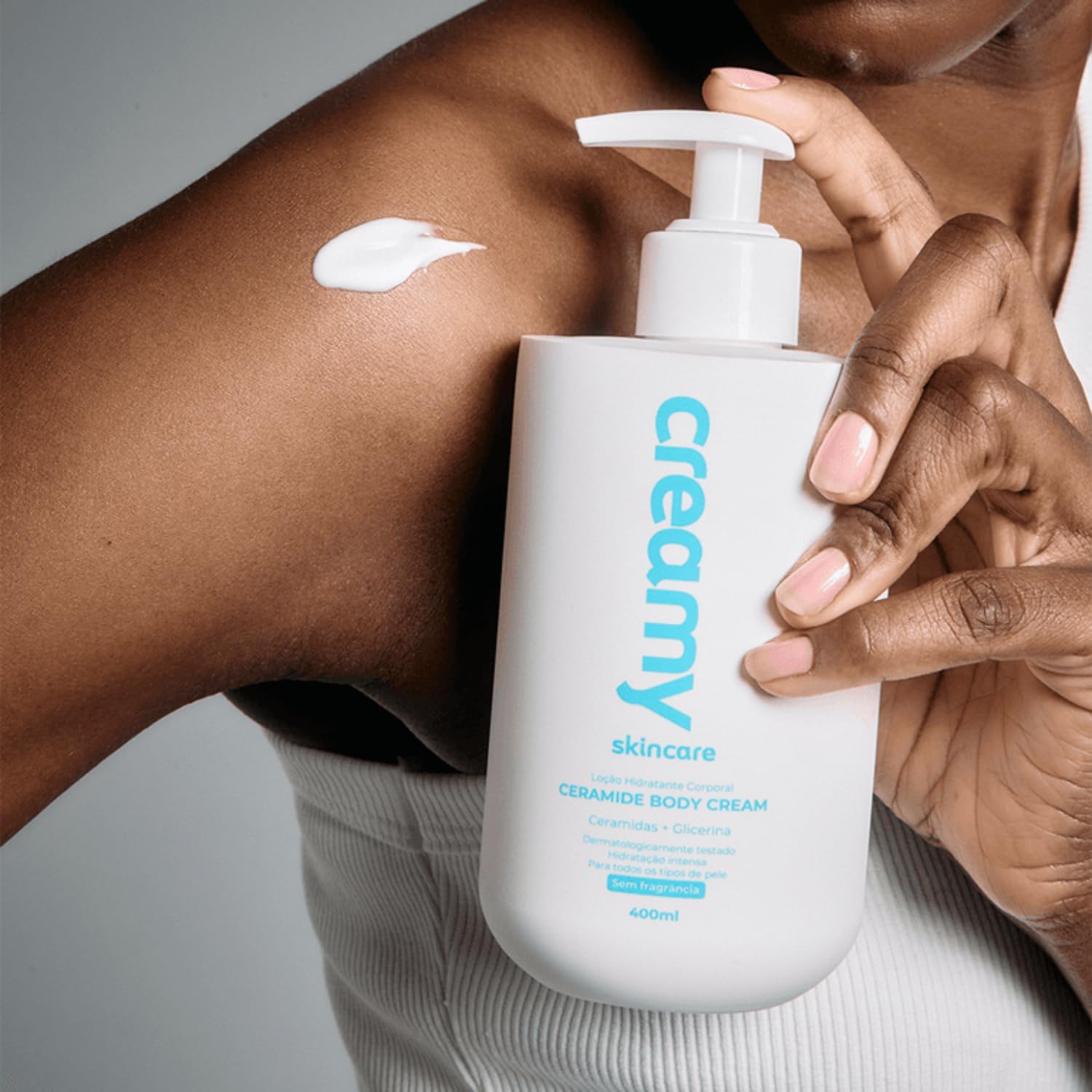 Creamy Ceramide Locao Corporal Hidratante Body Cream 400ml Grande - Image 3