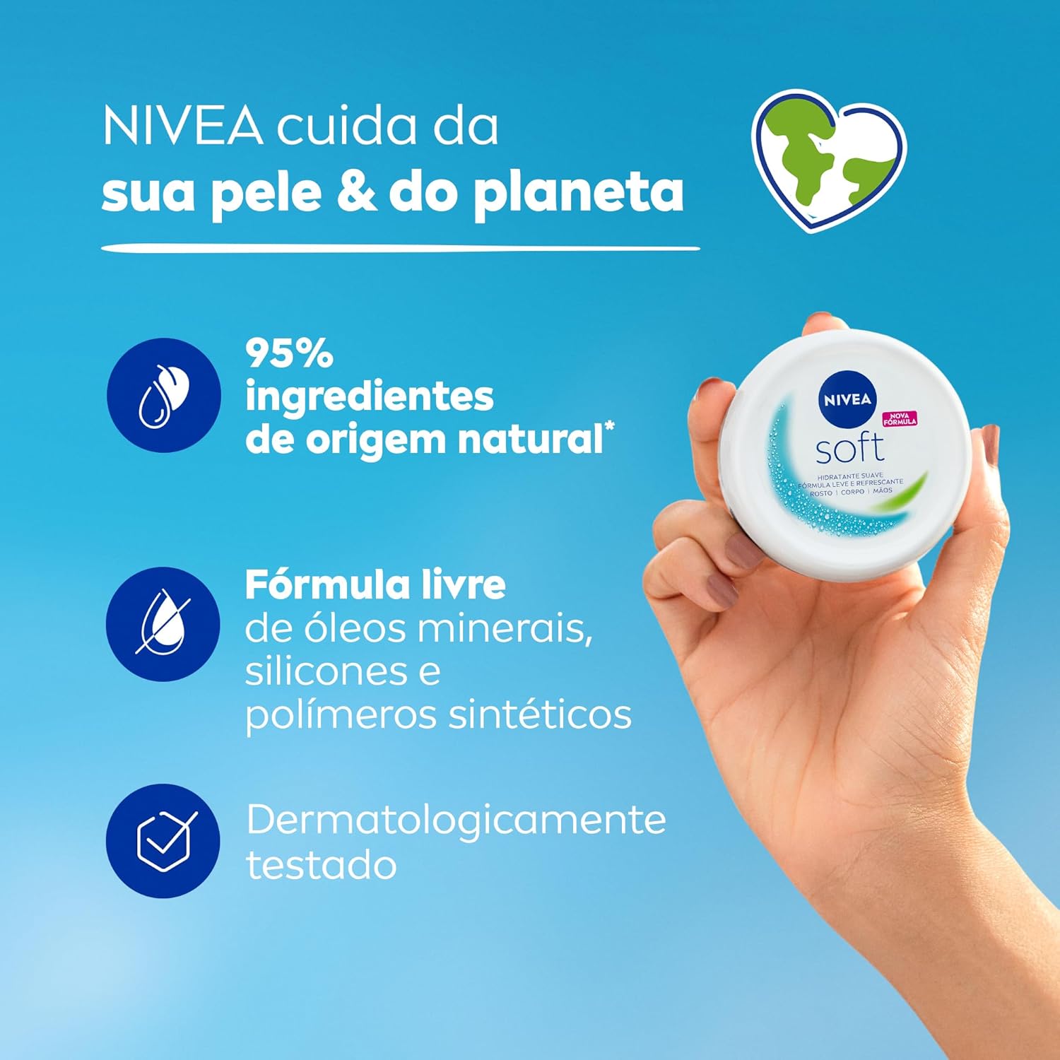 NIVEA Creme Soft 97g - Hidratação suave para rosto, mãos e corpo com fórmula leve e refrescante - Image 16