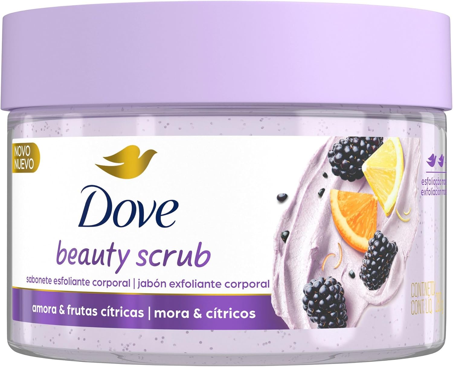 Dove Beauty Scrub Esfoliante Corporal de Amora e Frutas Cítricas 280g