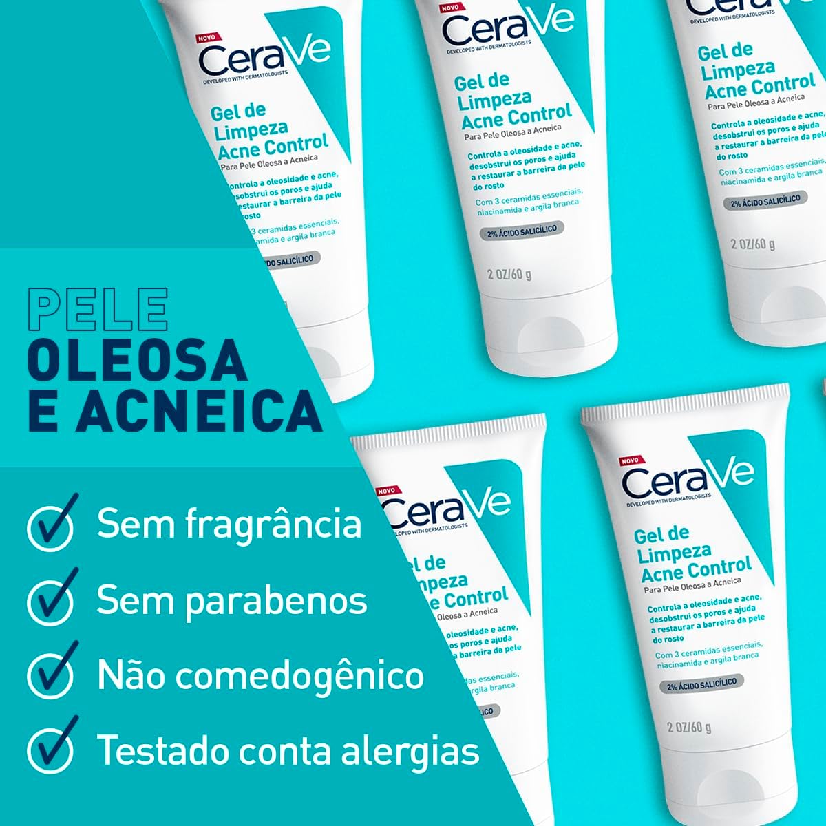 Cerave, Gel de Limpeza Acne Control com Niacinamida e Ácido Salicílico, 340g - Image 5