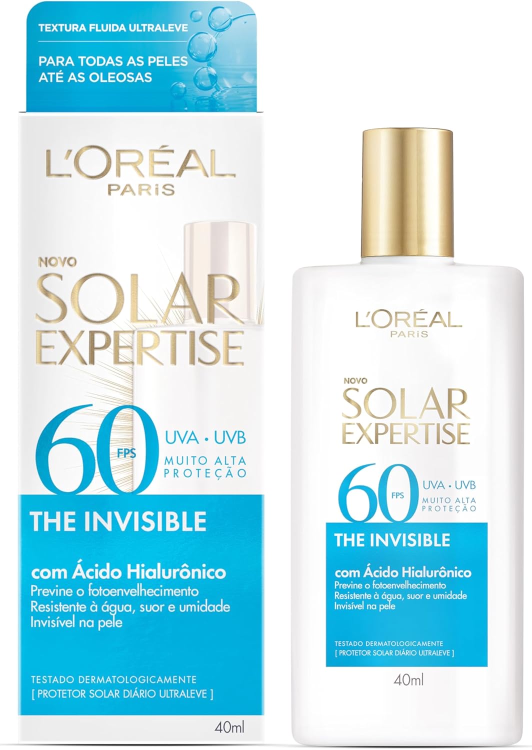 L'Oréal Paris Solar Expertise, Protetor Solar Facial The Invisible Fluido FPS60, 40g - Image 24