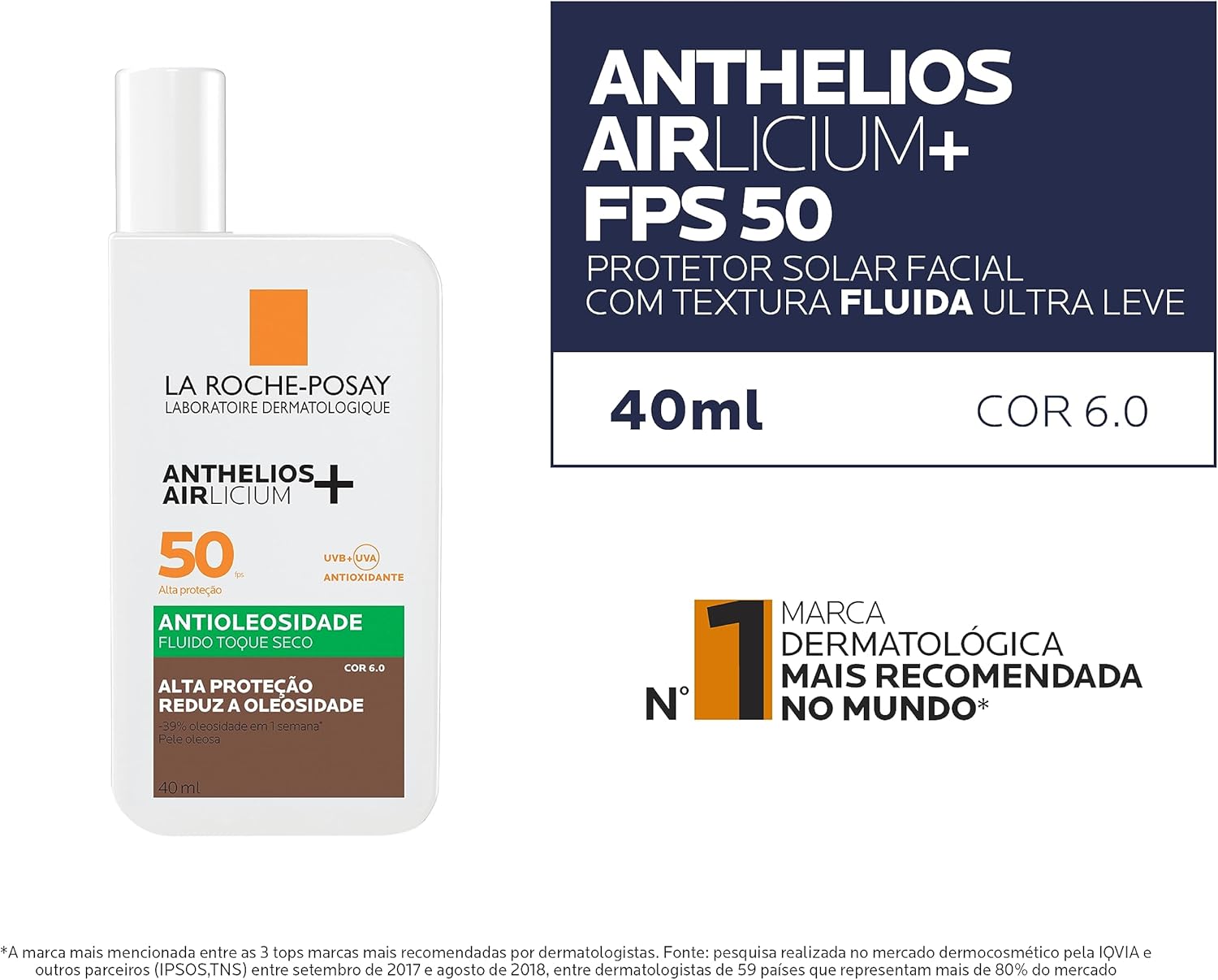 La Roche-Posay, Anthelios Airlicium, Protetor Solar Facial Antioleosidade com cor, 40g - Image 22