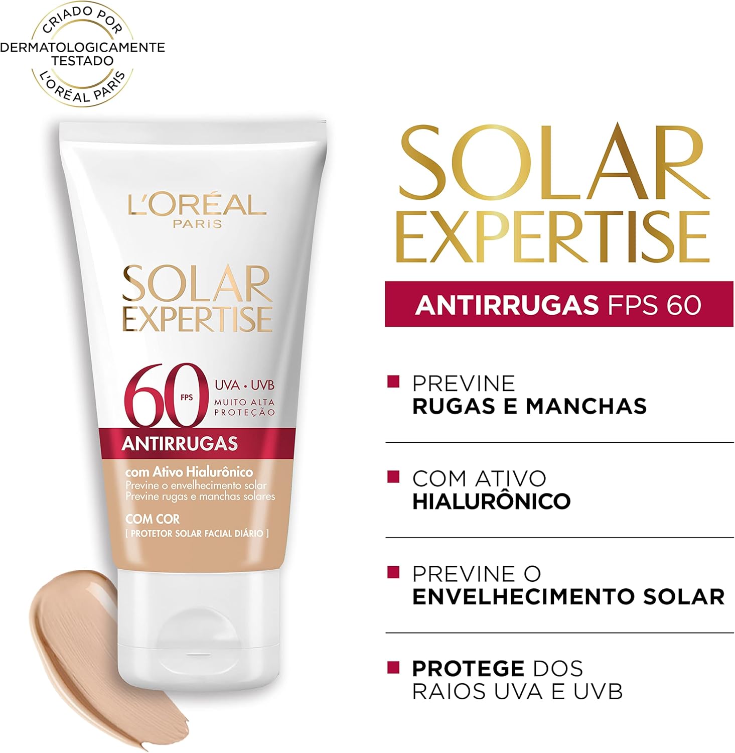 Protetor Solar Facial L'Oréal Paris Solar Expertise Antirrugas Fps 60, 40G - Image 4