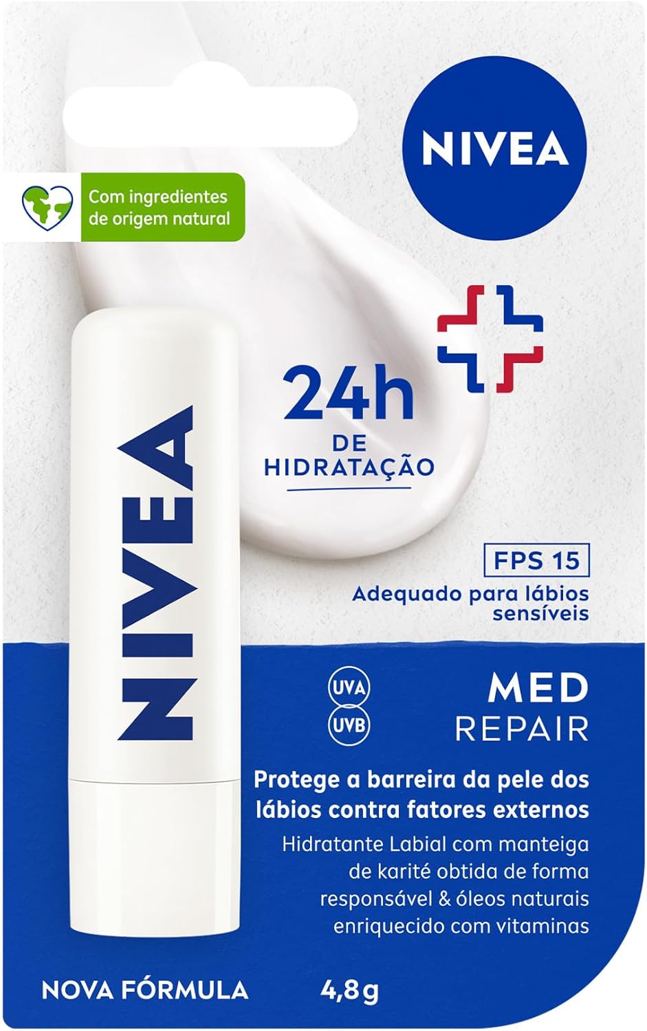 NIVEA Protetor Labial Med Repair FPS15 4,8g