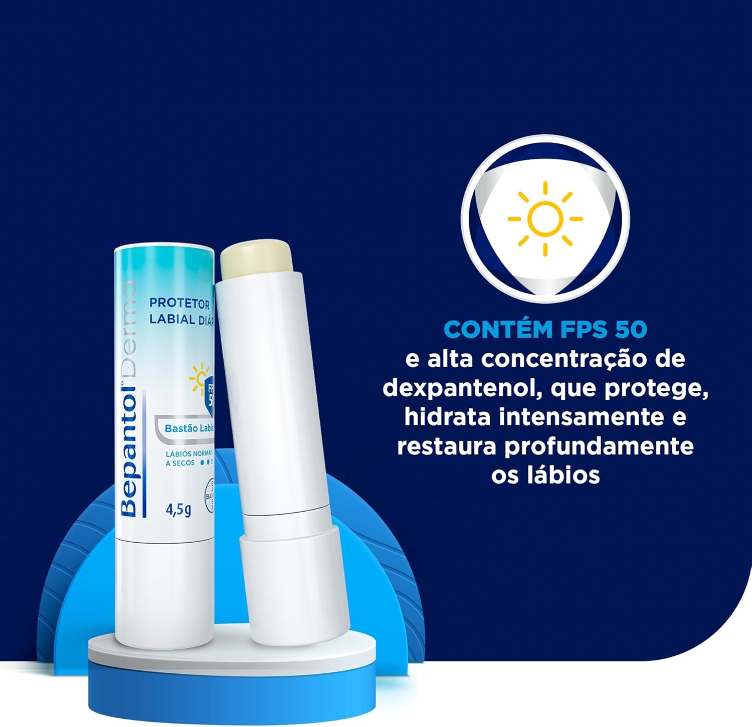 Bepantol Derma Protetor Labial Diário, Hidratante Labial FPS 50, 4,5g - Image 2