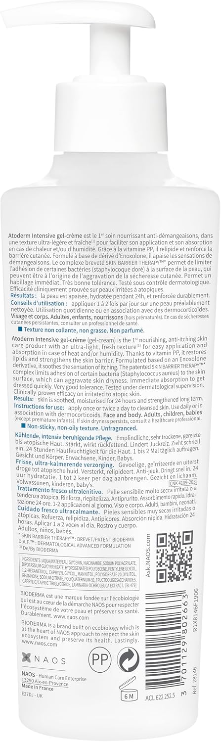 Atoderm Intensive Gel Creme 500Ml, Bioderma - Image 2