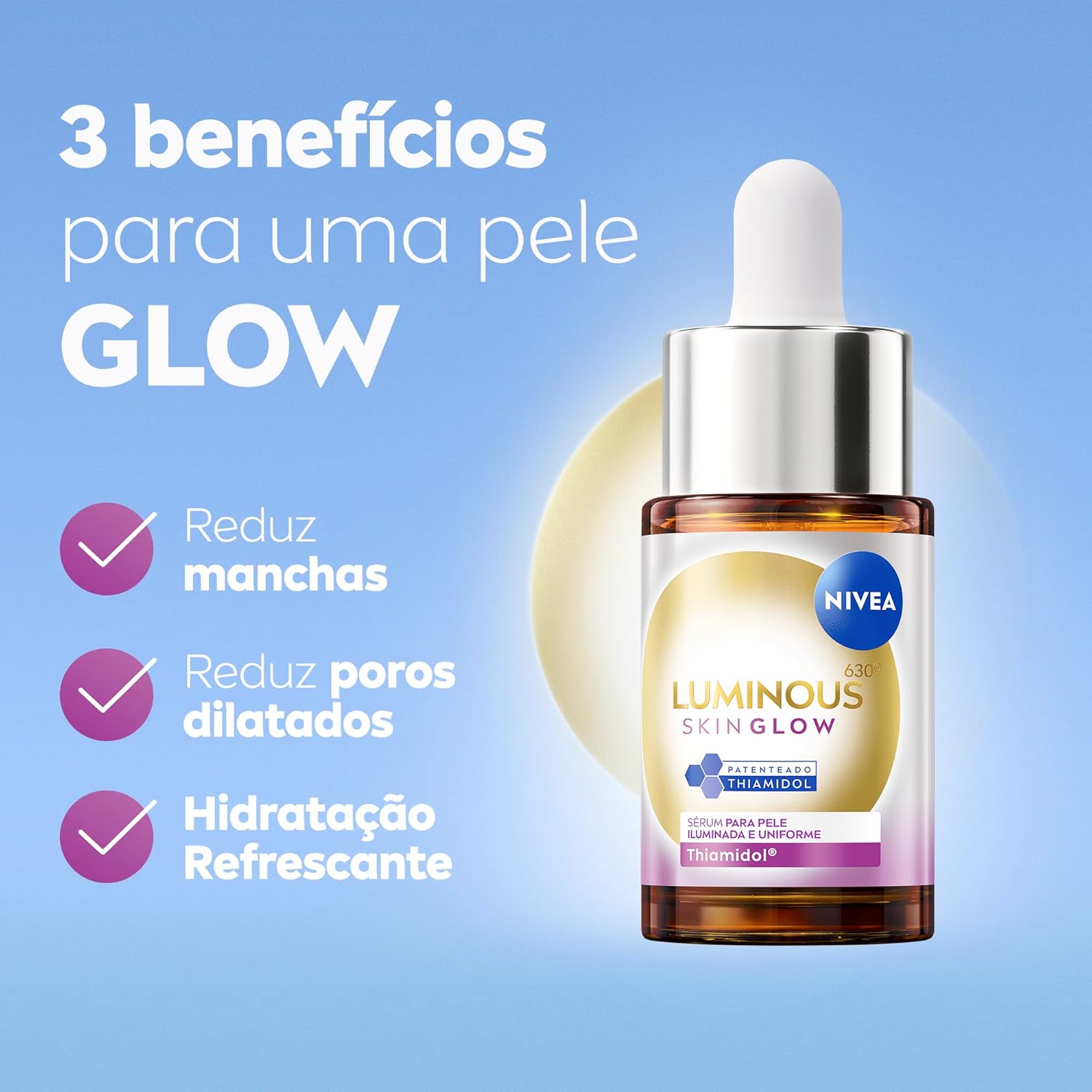 NIVEA LUMINOUS630® Skin Glow Sérum 15 ml - Com Thiamidol, Niacinamida e Aloe Vera - Image 4