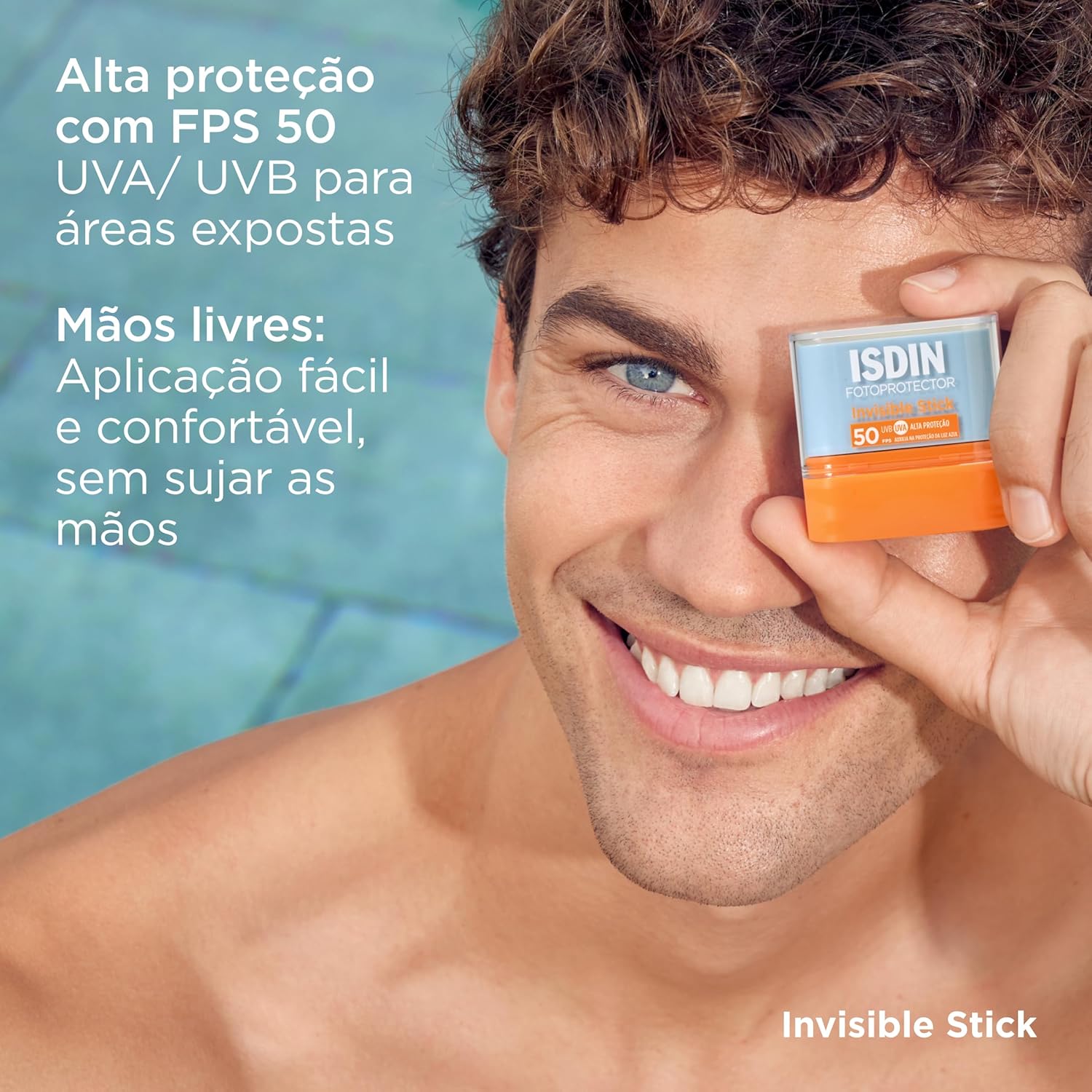 ISDIN Protetor Solar Facial em bastão Invisible Stick FPS 50-10G - Image 3