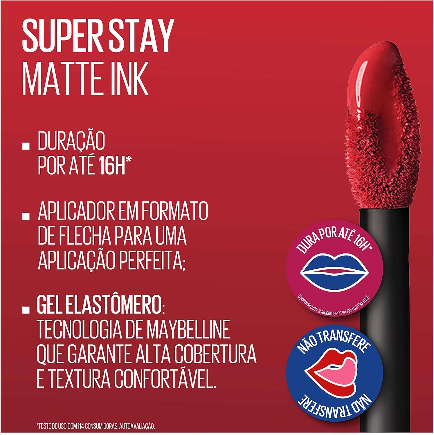 Maybelline SuperStay Matte Ink Batom Líquido Matte Longa Duração 16H com Aplicador Preciso, 5ml - Image 3