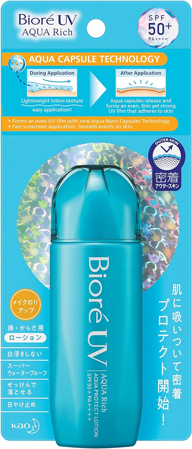 Protetor Solar Facial Bioré Uv Aqua Rich Protect Lotion Fps 50 70 ml
