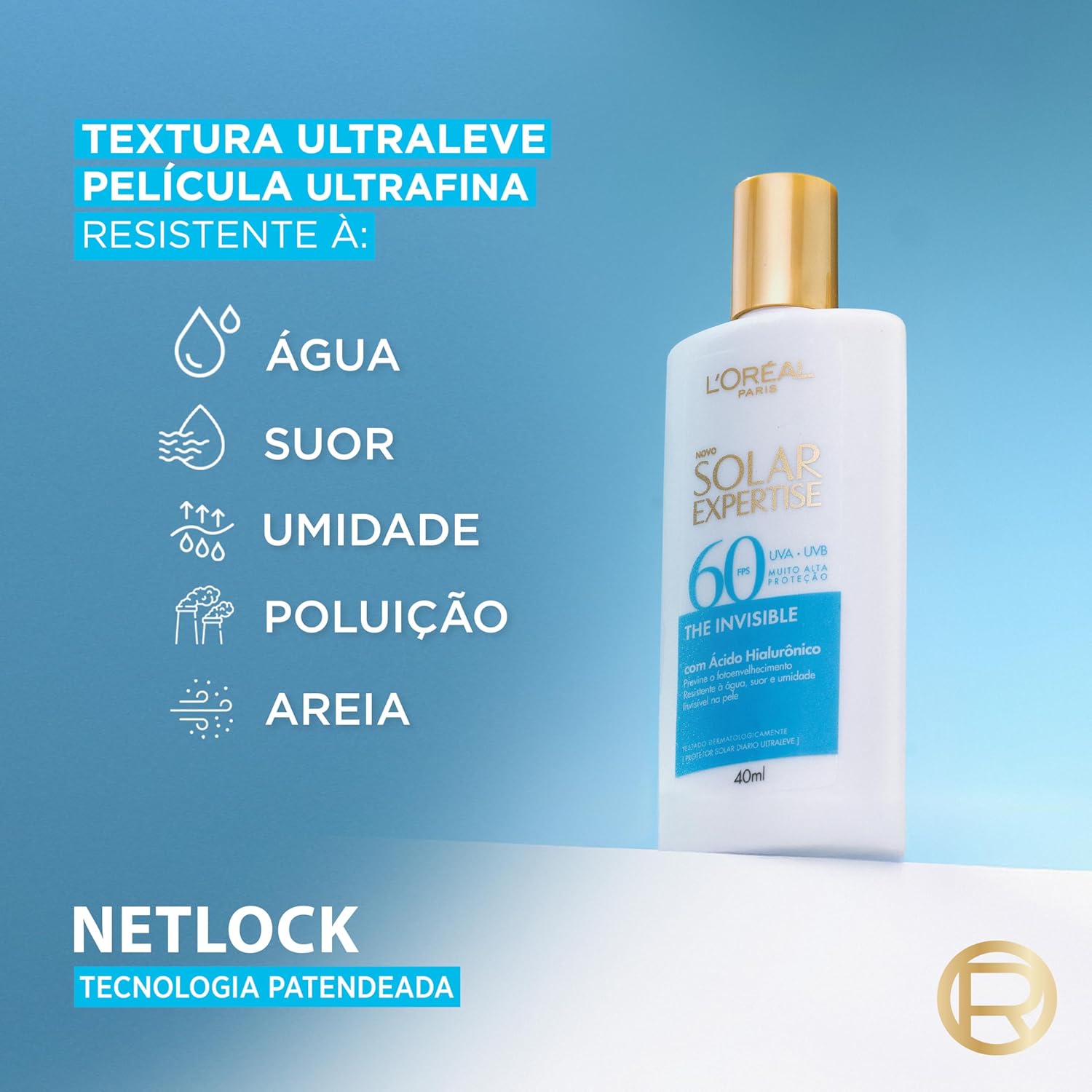 L'Oréal Paris Solar Expertise, Protetor Solar Facial The Invisible Fluido FPS60, 40g - Image 20