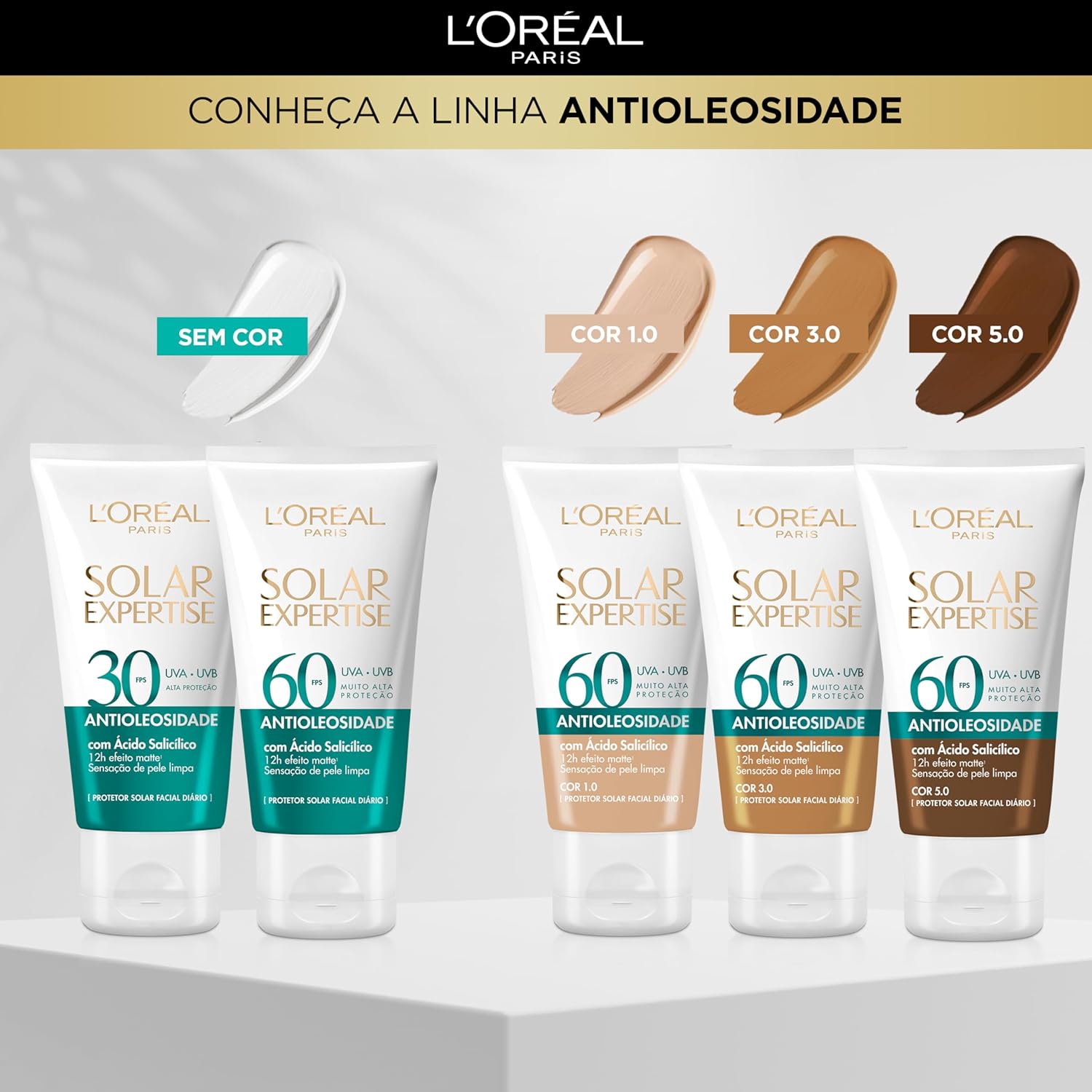 L'Oréal Paris Solar Expertise Protetor Solar Facial Antioleosidade FPS60, 40g - Image 5