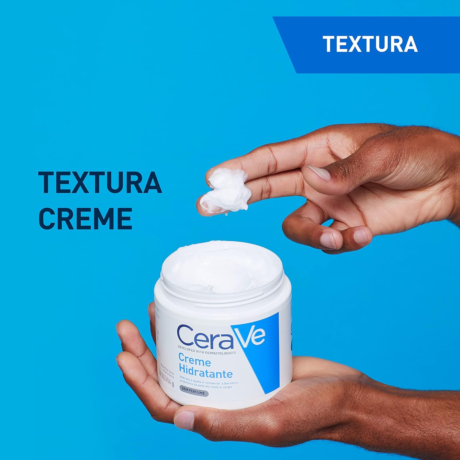 CeraVe Creme Hidratante Corporal, com 3 Ceramidas Essenciais e Ácido Hialurônico, 453g - Image 5