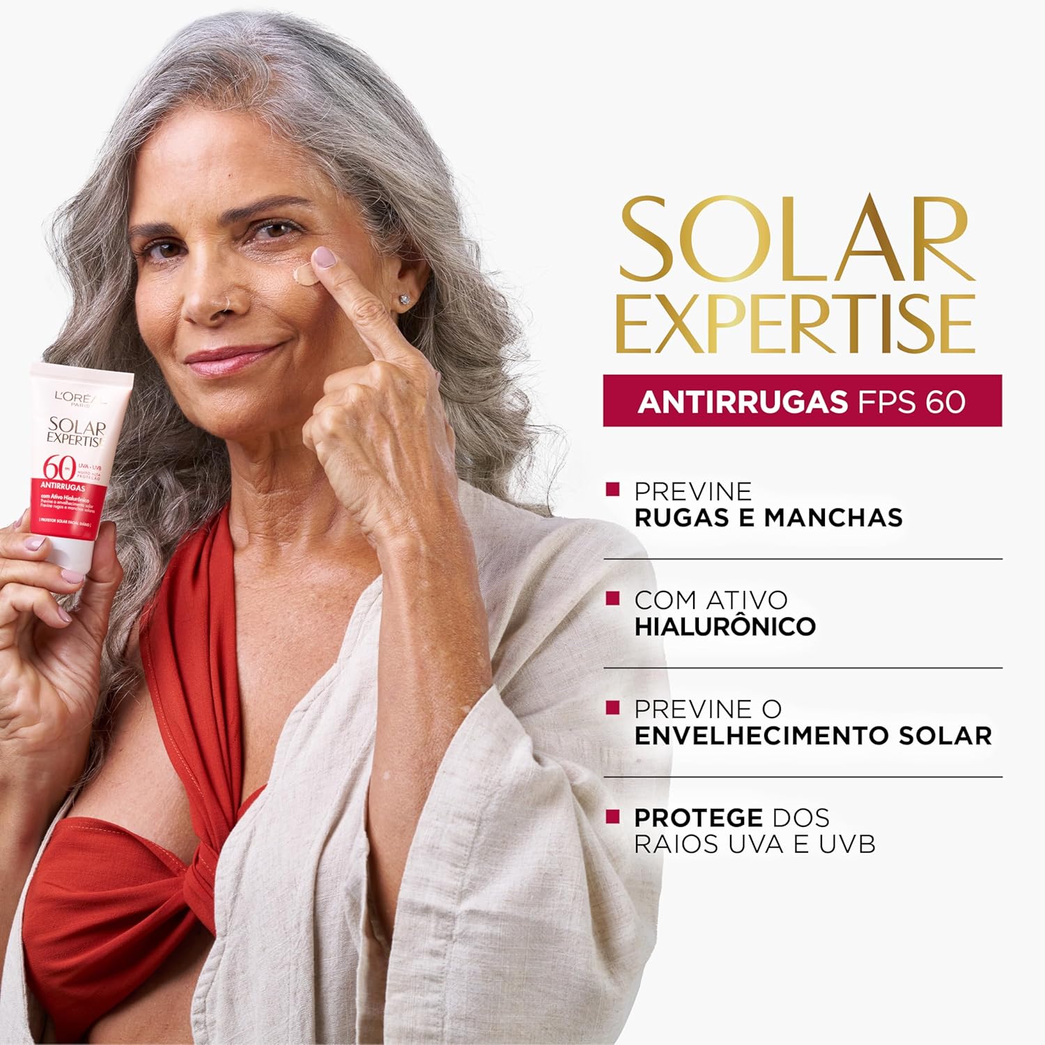 Protetor Solar Facial L'Oréal Paris Solar Expertise Antirrugas Fps 60 40G - Image 2